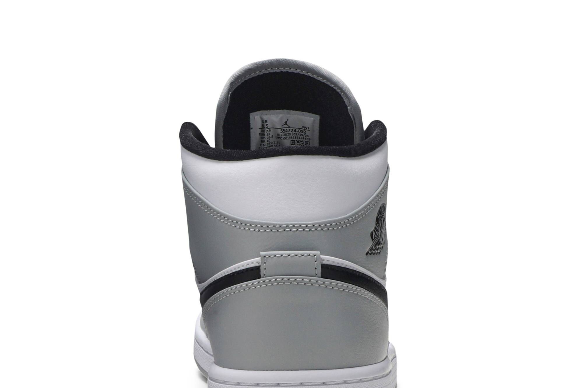 Air Jordan 1 Mid 'Light Smoke Grey' 554724-092