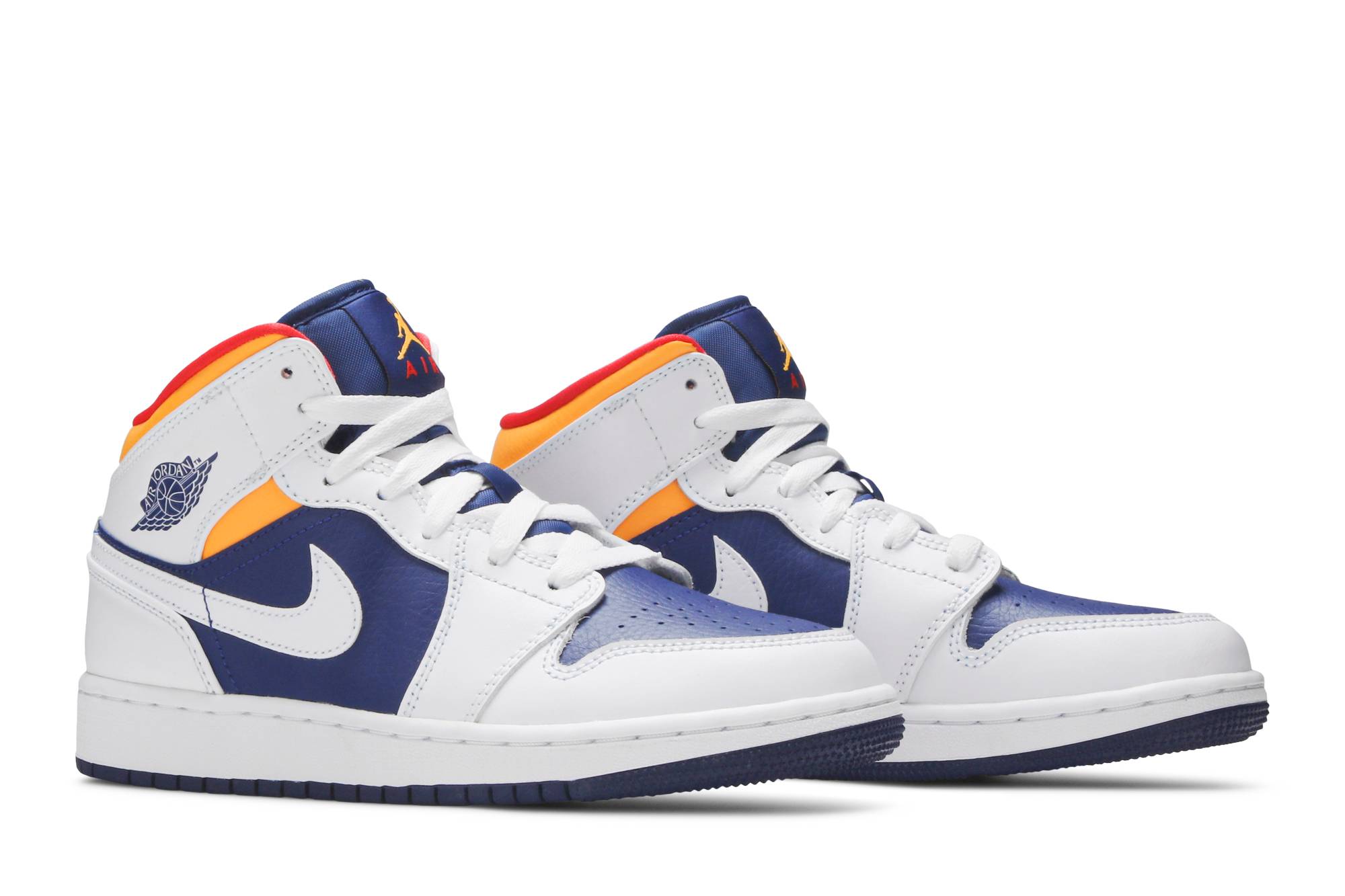 Air Jordan 1 Mid 'White Deep Royal Blue' 554725-131