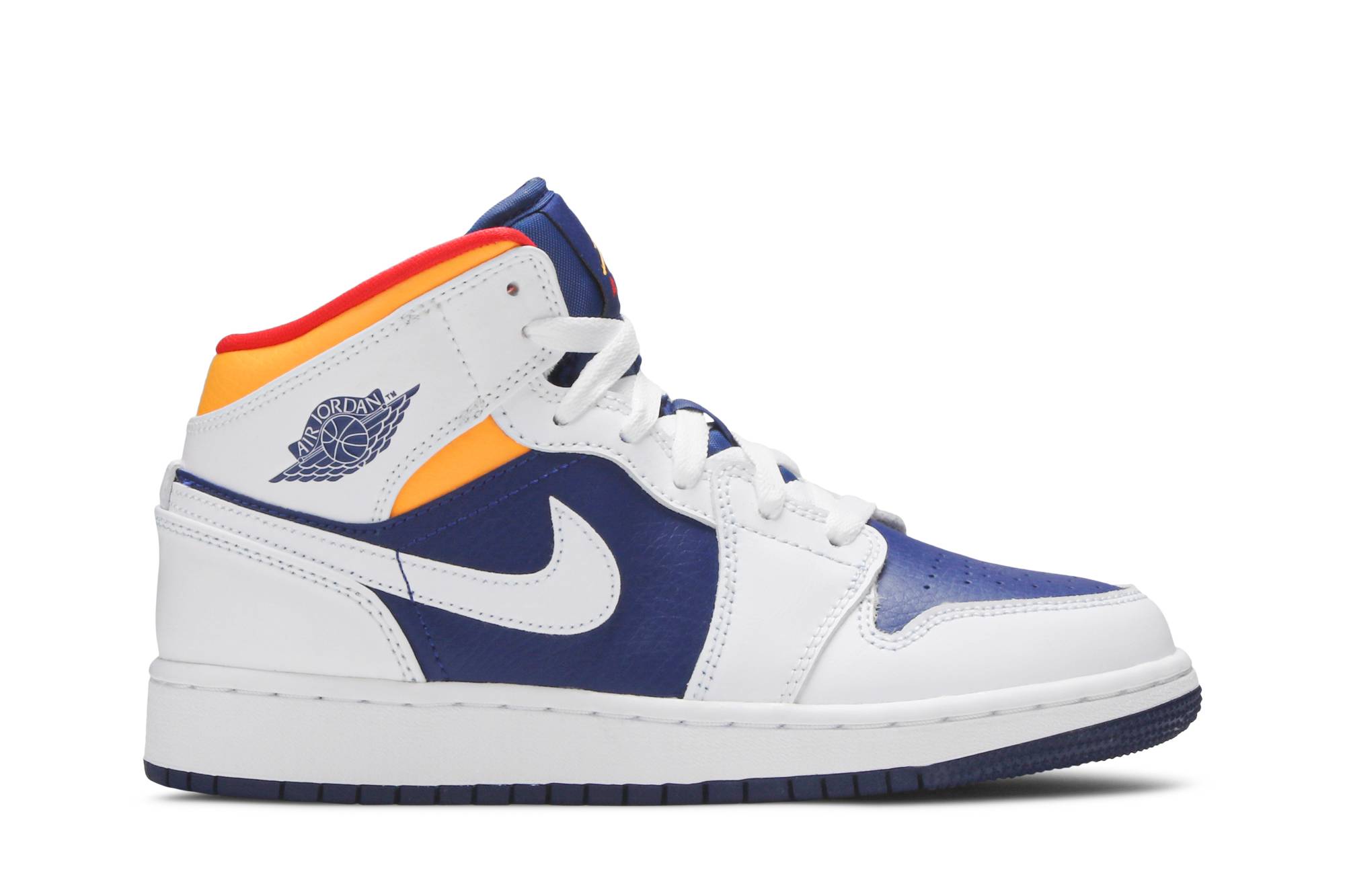 Air Jordan 1 Mid 'White Deep Royal Blue' 554725-131