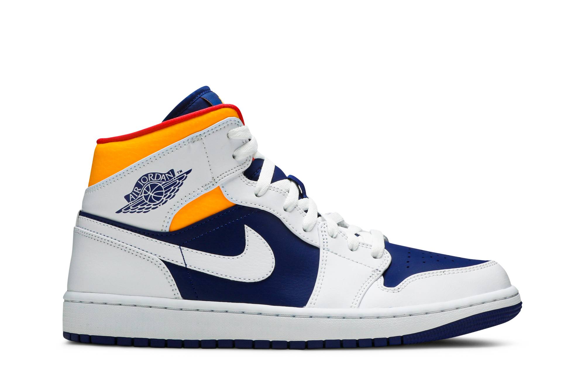 Air Jordan 1 Mid 'White Deep Royal Blue' 554724-131