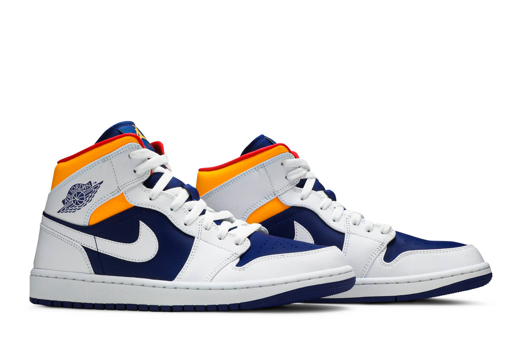 Air Jordan 1 Mid 'White Deep Royal Blue' 554724-131